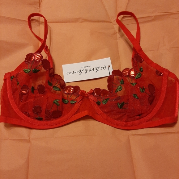 For Love And Lemons Other - For Love & Lemons Cerise cherry bra